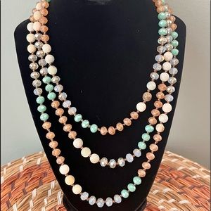 Multi Glass Beads Necklace